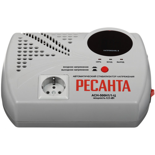 Купить Стабилизатор напряжения Ресанта АСН-500Н1/1-Ц  9361368. Характеристики, отзывы и цены в Донецке