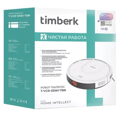 Купить Робот-пылесос Timberk T-VCR-53WI-TBN белый  9036153. Характеристики, отзывы и цены в Донецке