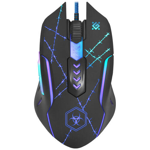 Купить Мышь+коврик проводная Defender Forced GM-020L [52020] черный  8106333. Характеристики, отзывы и цены в Донецке