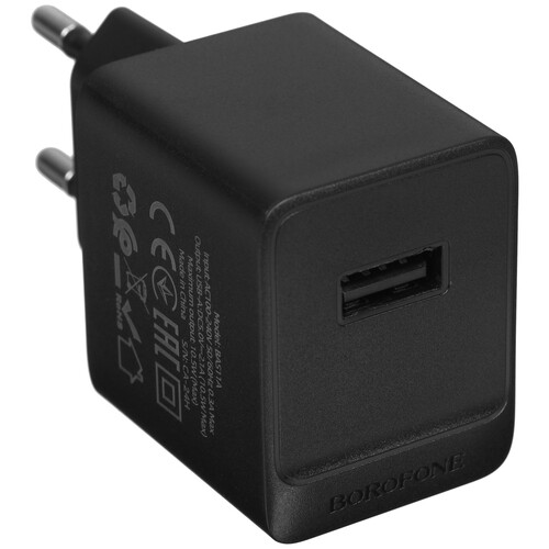 Купить Сетевое зарядное устройство Borofone BAS11A черный  5474816. Характеристики, отзывы и цены в Донецке