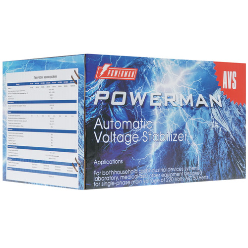Купить Стабилизатор напряжения PowerMan AVS 500D  0188172. Характеристики, отзывы и цены в Донецке