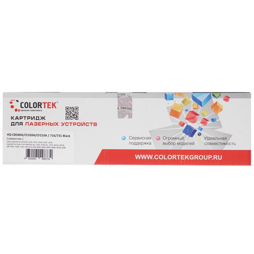 Купить Картридж лазерный Colortek CB540A/CE320A/CF210A/C-716/C-731 Bk черный  5367207. Характеристики, отзывы и цены в Донецке