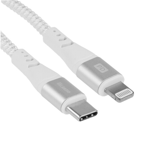 Купить Кабель круглый Olmio Lightning 8-pin MFI - USB Type-C белый 1.2 м  5466483. Характеристики, отзывы и цены в Донецке