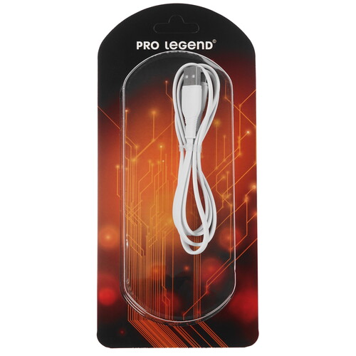 Купить Кабель плоский Pro Legend Lightning 8-pin - USB 2.0 Type-A белый 1 м  9190832. Характеристики, отзывы и цены в Донецке