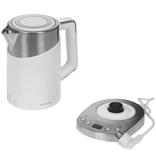 Купить Электрочайник Kitfort KT-660-1 белый  8139190. Характеристики, отзывы и цены в Донецке