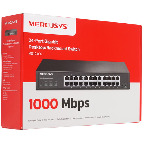 Купить Коммутатор Mercusys MS124GS  5613276. Характеристики, отзывы и цены в Донецке