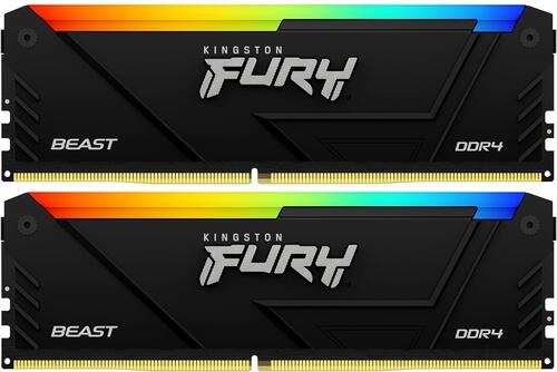 Купить Оперативная память Kingston FURY Beast Black RGB [KF432C16BB2AK2/32] 32 ГБ  5445458. Характеристики, отзывы и цены в Донецке