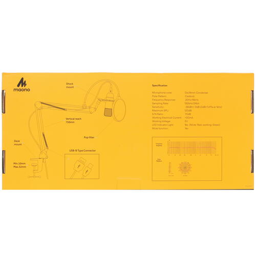 Купить Микрофонный комплект Maono AU-PM401 черный  1641230. Характеристики, отзывы и цены в Донецке