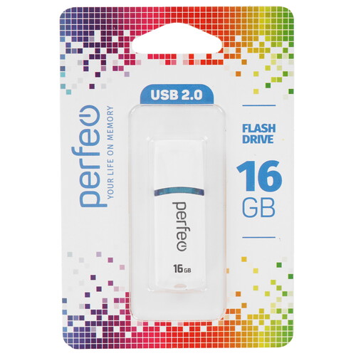 Купить Память USB Flash 16 ГБ Perfeo C09 [PF-C09W016]  9209273. Характеристики, отзывы и цены в Донецке