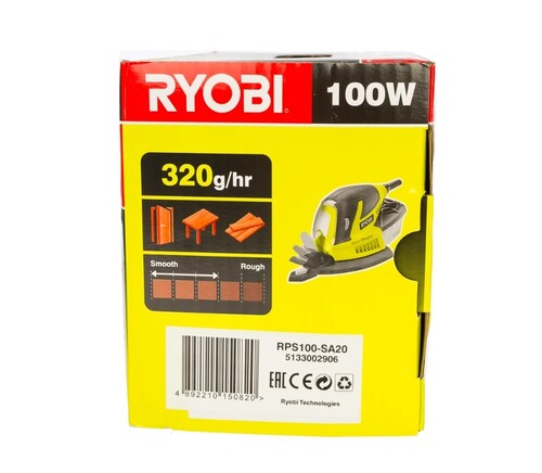 Купить Виброшлифовальная машина Ryobi  RPS100-SA20  5481146. Характеристики, отзывы и цены в Донецке