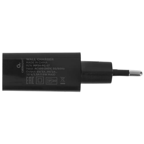 Купить Сетевое зарядное устройство Cablexpert MP3A-PC-17 черный  5073101. Характеристики, отзывы и цены в Донецке
