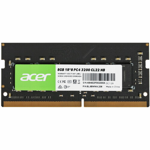 Купить Оперативная память SODIMM Acer SD100 [BL.9BWWA.206] 8 ГБ  5447170. Характеристики, отзывы и цены в Донецке