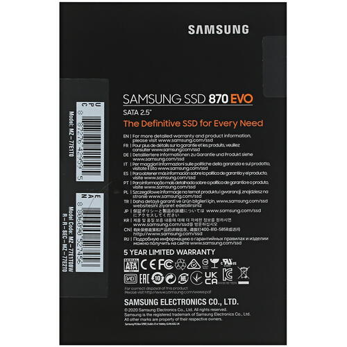 Купить 1000 ГБ 2.5" SATA накопитель Samsung 870 EVO  5068924. Характеристики, отзывы и цены в Донецке
