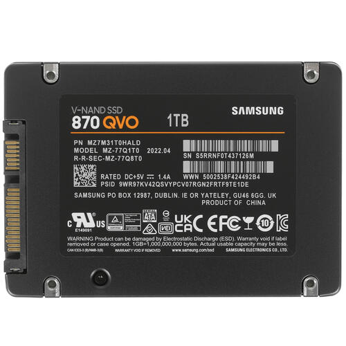 Купить 1000 ГБ 2.5" SATA накопитель Samsung 870 QVO [MZ-77Q1T0BW]  5065230. Характеристики, отзывы и цены в Донецке