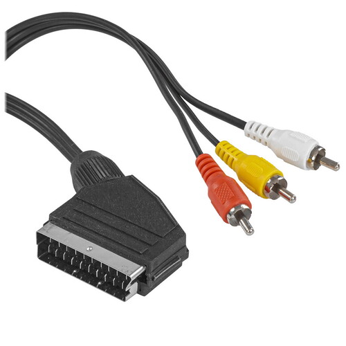 Купить Кабель  Сигнал SCART - 3RCA, 1 м  5480137. Характеристики, отзывы и цены в Донецке