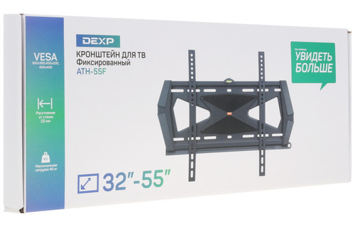 Купить Кронштейн для ТВ DEXP ATH-55F черный  1193399. Характеристики, отзывы и цены в Донецке