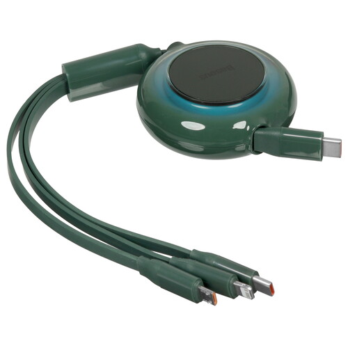 Купить Кабель автосмотка Baseus Lightning 8-pin, micro USB, USB Type-C - USB 2.0 Type-A зеленый 1.1 м  5627817. Характеристики, отзывы и цены в Донецке