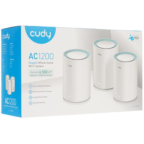 Купить MESH-комплект Cudy M1300 (3-Pack)  9046087. Характеристики, отзывы и цены в Донецке