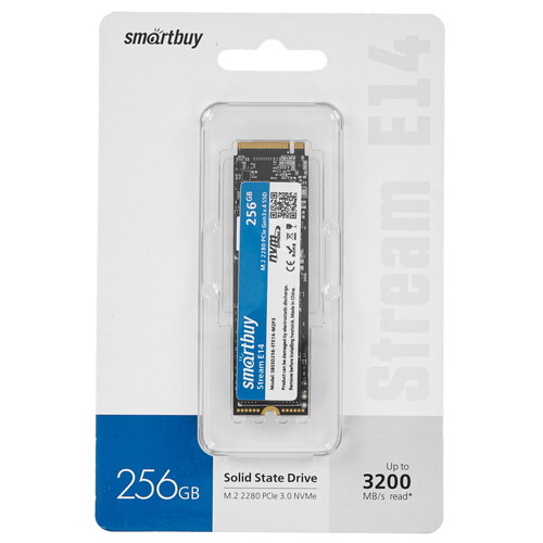 Купить 256 ГБ M.2 NVMe накопитель Smartbuy Stream E14 [SBSSD256-STE14-M2P3]  9140441. Характеристики, отзывы и цены в Донецке