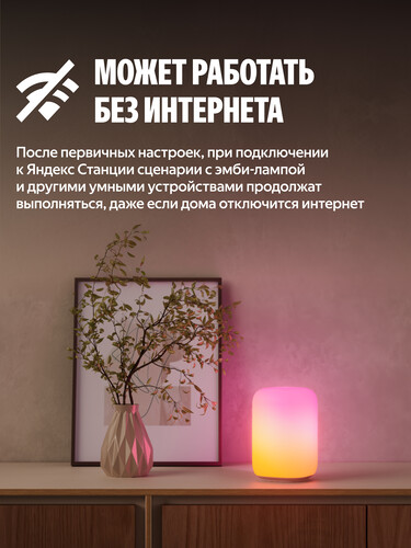 Купить Настольный светильник Яндекс Умная Эмби-Лампа YNDX-00560 белый  5648458. Характеристики, отзывы и цены в Донецке