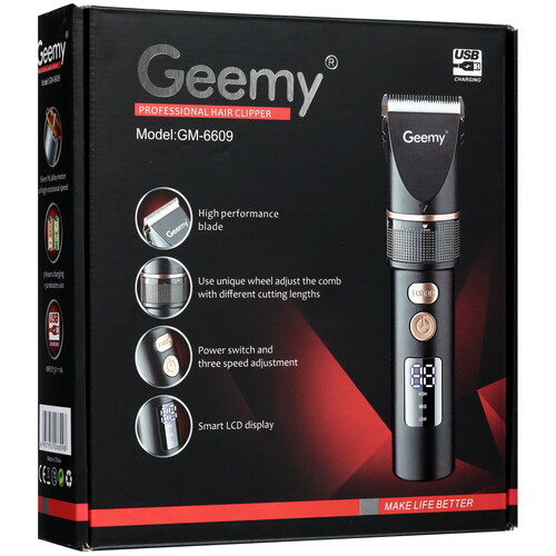 Купить Машинка для стрижки Geemy GM-6609 черный  5492146. Характеристики, отзывы и цены в Донецке
