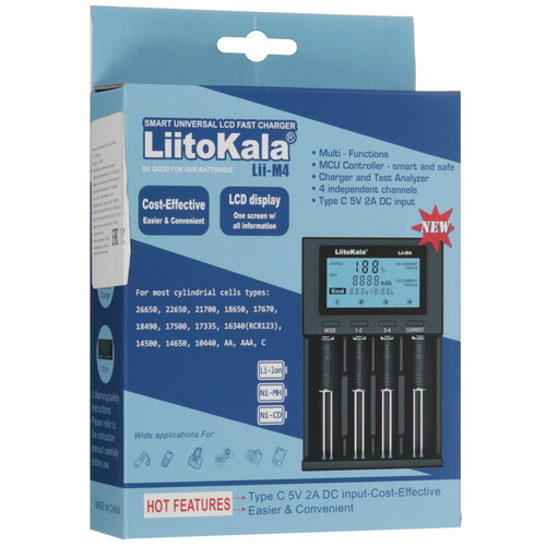 Купить Зарядное устройство LiitoKala Lii-M4  9212384. Характеристики, отзывы и цены в Донецке