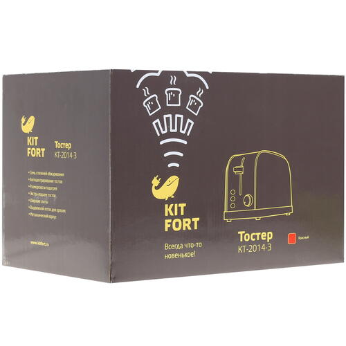 Купить Тостер Kitfort КТ-2014-3 красный  8115580. Характеристики, отзывы и цены в Донецке