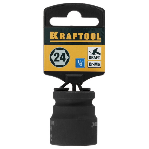 Купить Торцовая головка KRAFTOOL INDUSTRIE QUALITAT ударная (1/2), FLANK, Cr-Mo, фосфатированная, 24 мм  9012697. Характеристики, отзывы и цены в Донецке