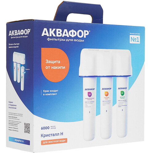 Купить Проточный питьевой фильтр Аквафор Кристалл H  5492993. Характеристики, отзывы и цены в Донецке