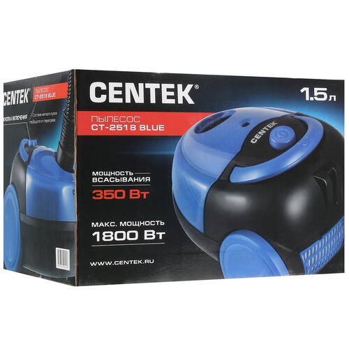 Купить Пылесос Centek CT-2518 голубой  1103154. Характеристики, отзывы и цены в Донецке
