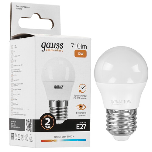 Купить Лампа светодиодная Gauss 53210  9109712. Характеристики, отзывы и цены в Донецке