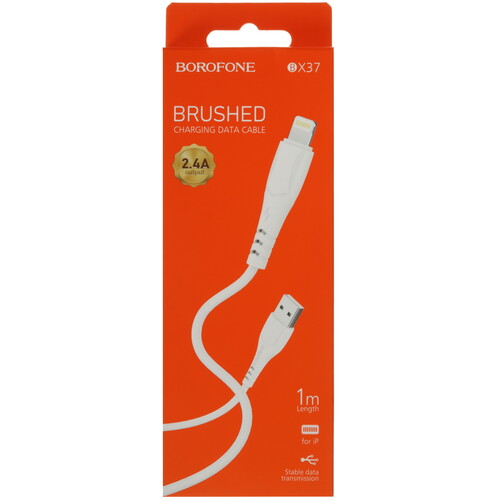 Купить Кабель круглый Borofone Lightning 8-pin - USB 2.0 Type-A белый 1 м  5475086. Характеристики, отзывы и цены в Донецке