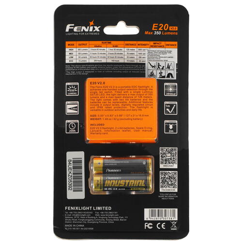 Купить Фонарь Fenix E20V2.0 Cree SST20 LED  9923866. Характеристики, отзывы и цены в Донецке