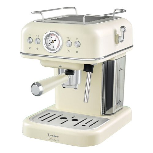 Купить Кофеварка рожковая Tesler ECM-245 BEIGE бежевый  9130743. Характеристики, отзывы и цены в Донецке