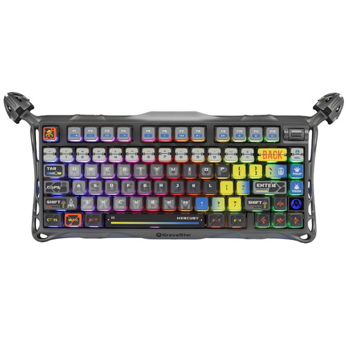 Купить Клавиатура проводная + беспроводная Gravastar Mercury K1 Pro Interstellar Silver  9276736. Характеристики, отзывы и цены в Донецке