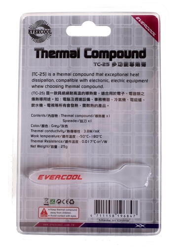 Купить Термопаста Evercool COMPOUND TC-25 [0812809]  0157995. Характеристики, отзывы и цены в Донецке