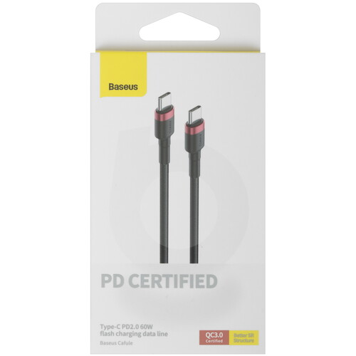 Купить Кабель круглый Baseus USB Type-C - USB Type-C черный 1 м  5482552. Характеристики, отзывы и цены в Донецке