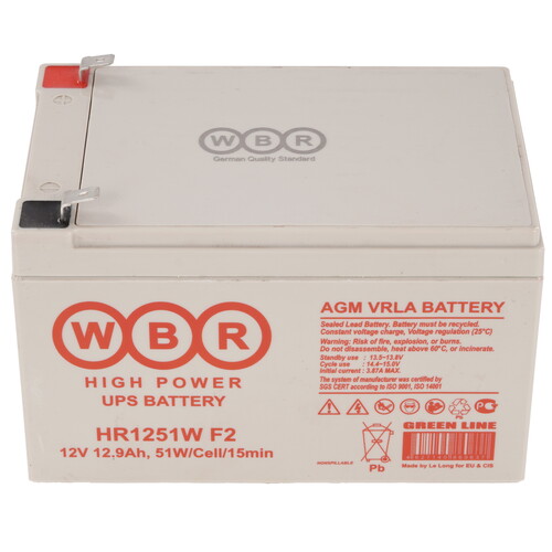 Купить Аккумуляторная батарея для ИБП WBR HR1251W F2  9281144. Характеристики, отзывы и цены в Донецке