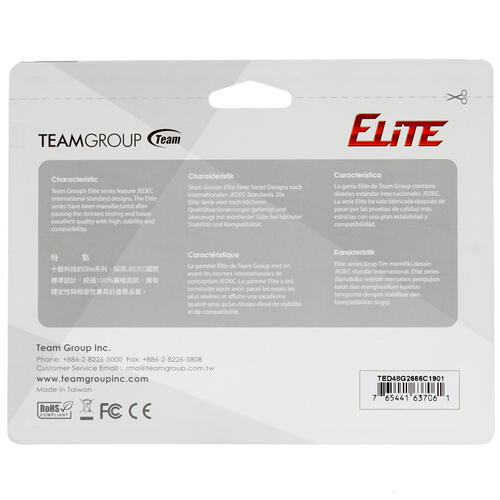 Купить Оперативная память Team Group T-Force Elite, TeamGroup T-Force Elite [TED48G2666C1901] 8 ГБ  1369689. Характеристики, отзывы и цены в Донецке