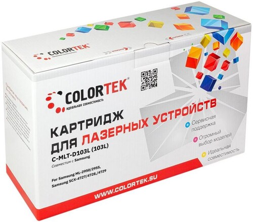 Купить Картридж лазерный Colortek MLT-D103L черный  8157623. Характеристики, отзывы и цены в Донецке