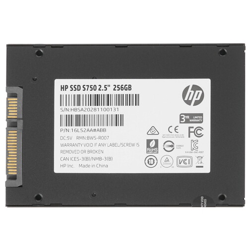 Купить 256 ГБ 2.5" SATA накопитель HP S750  1684076. Характеристики, отзывы и цены в Донецке