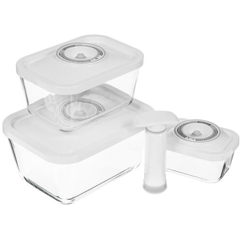 Купить Набор вакуумных контейнеров STATUS VAC-Glass-Set White 0.5 л, 3 л, 1.5 л  1625888. Характеристики, отзывы и цены в Донецке