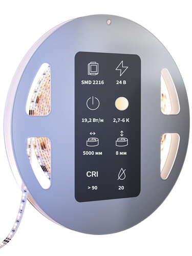 Купить Светодиодная лента Maytoni 24В 2216 19.2Вт/м 5м 2700-6000K IP 20  9184953. Характеристики, отзывы и цены в Донецке