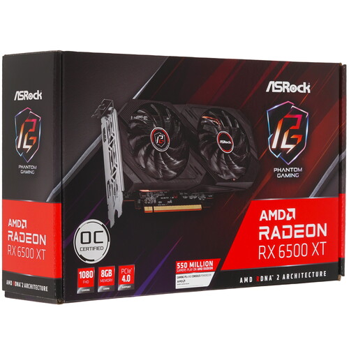 Купить Видеокарта ASRock AMD Radeon RX 6500 XT Phantom Gaming  5481937. Характеристики, отзывы и цены в Донецке