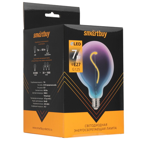 Купить Лампа филаментная Smartbuy ART G125BP-7Вт/2000К/E27/20  9192802. Характеристики, отзывы и цены в Донецке