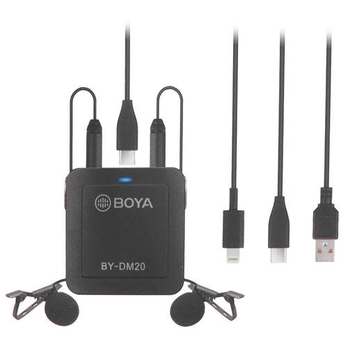 Купить Микрофонный комплект BOYA BY-DM20 черный  4707088. Характеристики, отзывы и цены в Донецке