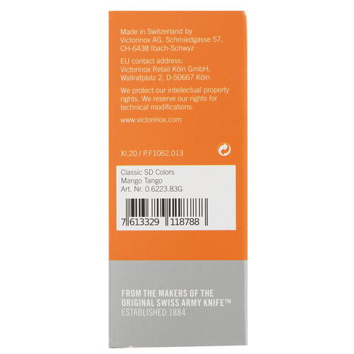 Купить Швейцарский нож Victorinox Classic SD Colors Mango Tango  9011939. Характеристики, отзывы и цены в Донецке