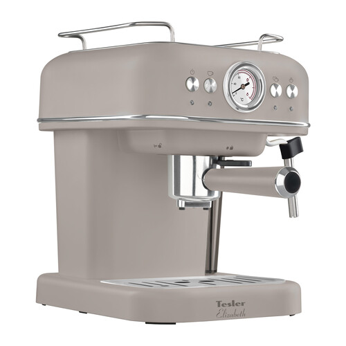 Купить Кофеварка рожковая Tesler ECM-245 SAND GREY серый  9146252. Характеристики, отзывы и цены в Донецке
