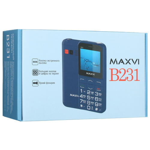 Купить Сотовый телефон Maxvi B231 черный  9936253. Характеристики, отзывы и цены в Донецке