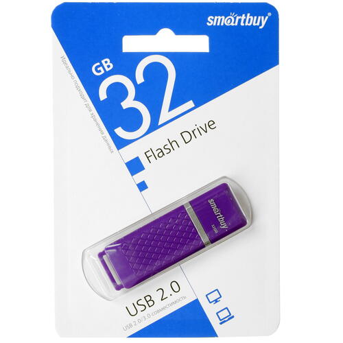 Купить Память USB Flash 32 ГБ SmartBuy Quartz [SB32GBQZ-V]  1607834. Характеристики, отзывы и цены в Донецке